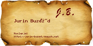 Jurin Buzád névjegykártya